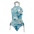 thumbnail image 4 of Swimsuit For Women Swimwear Tankini 2 Piece Normal Backless 2 Piece Printing Adjustable Print Multi Color Padded Strap S Sexy Vacation Summer Holiday Beach Wear Sky Blue S, 4 of 4