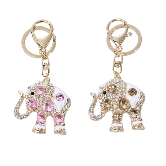 EXHUMKY 1Pcs Decorative Keychain Elephant Shape Zinc Alloy Material for Car Key Decoration and Bag Pendant
