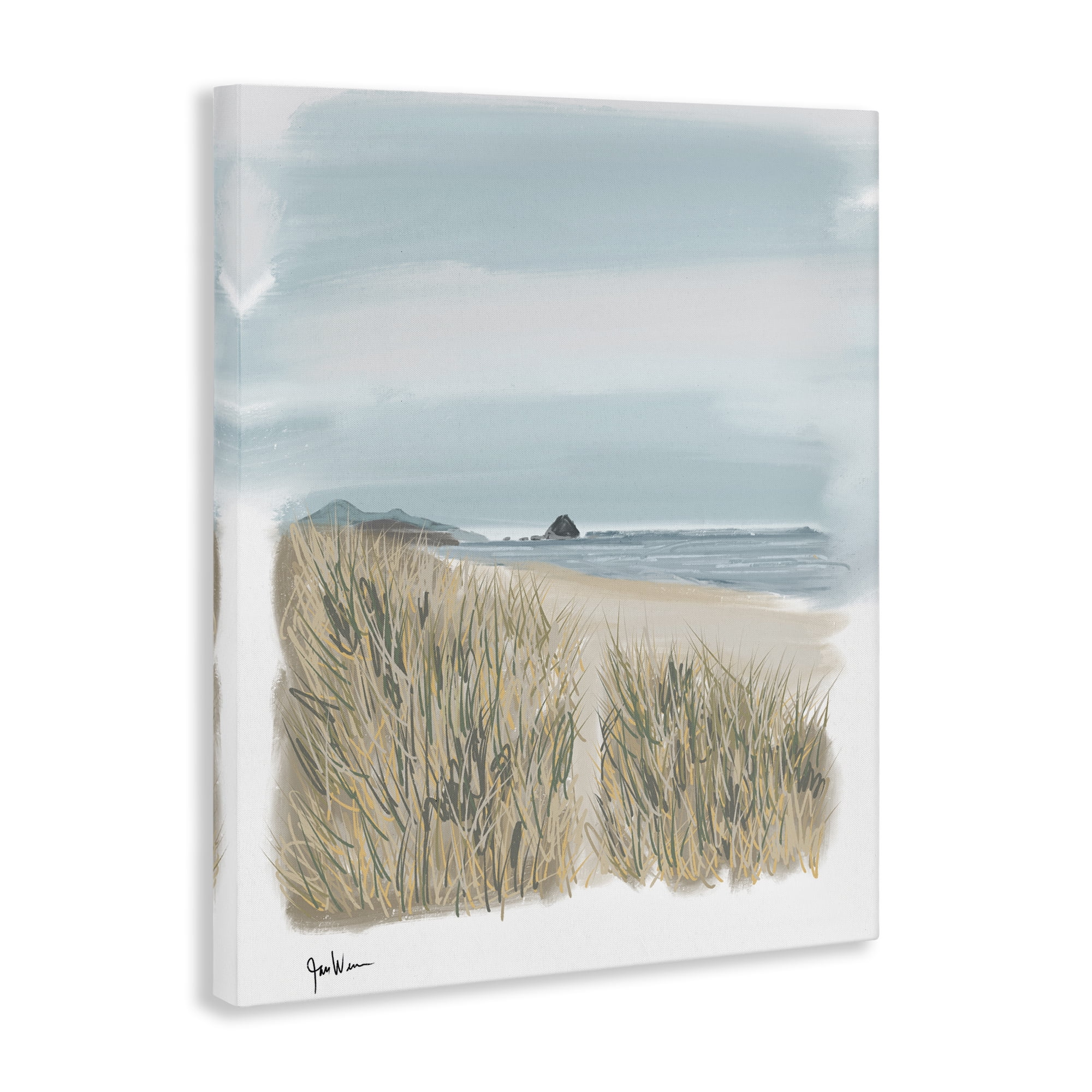 Stupell Industries Path To Calm Beach Landscape & Nature Painting Wrapped Canvas Art Print Wall Art, 30 x 40