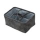 thumbnail image 5 of Cesta de almacenamiento tejida duradera, decorativa y multiusos con asas para revistas. Gris, 5 of 9