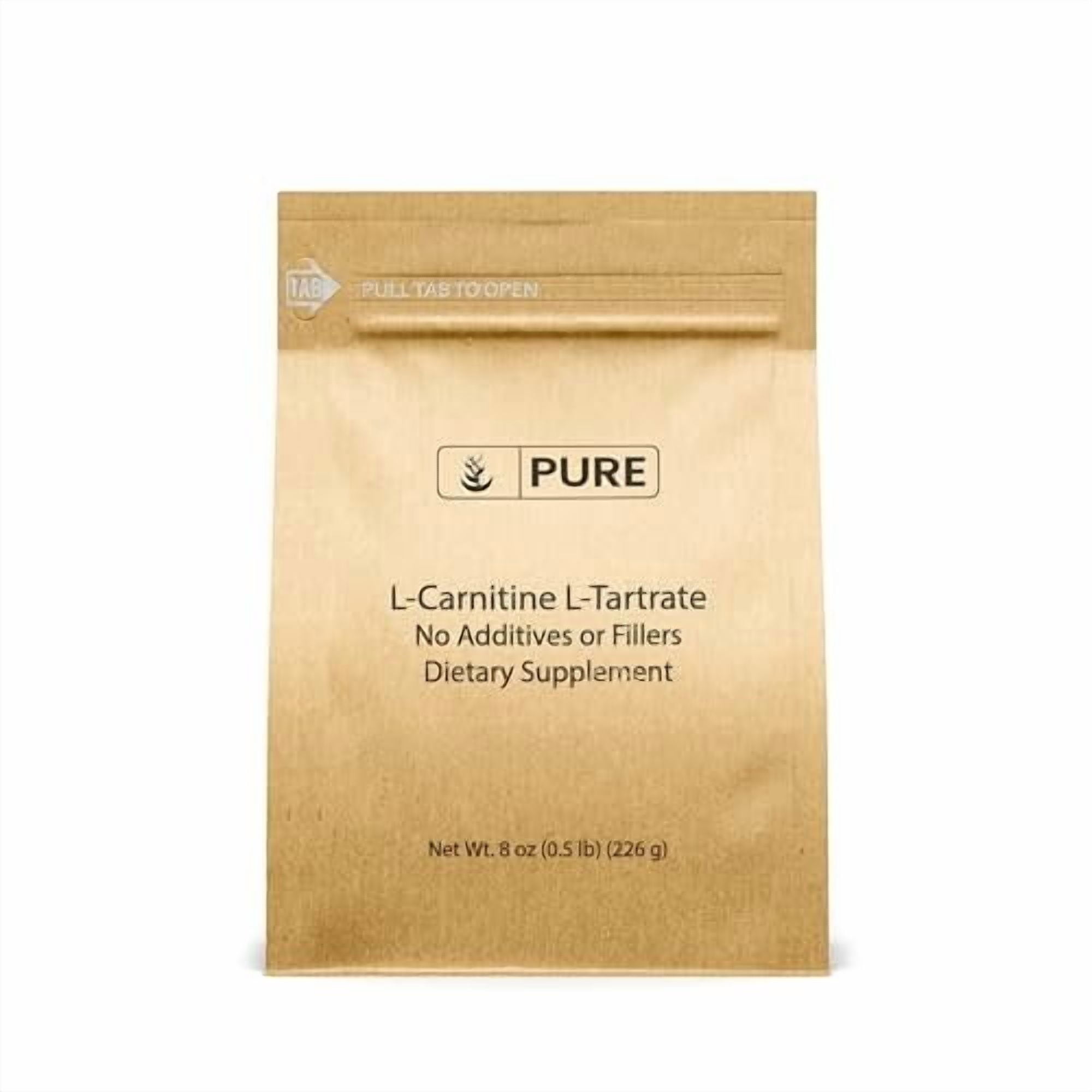 Pure Original Ingredients L-Carnitine L-Tartrate 8oz Powder, Amino Acid Supplement, Lab-Verified
