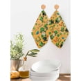 thumbnail image 2 of Saint Patrick's Day Kitchen Dish Towels for Drying Dishes Set of 2, Orange Gnomes Hat Boot Rainbow Clovers Waffle Weave Microfiber Hand Tea Bathroom Towels Quick Dry & Absorbent Towel 12x12, 2 of 7
