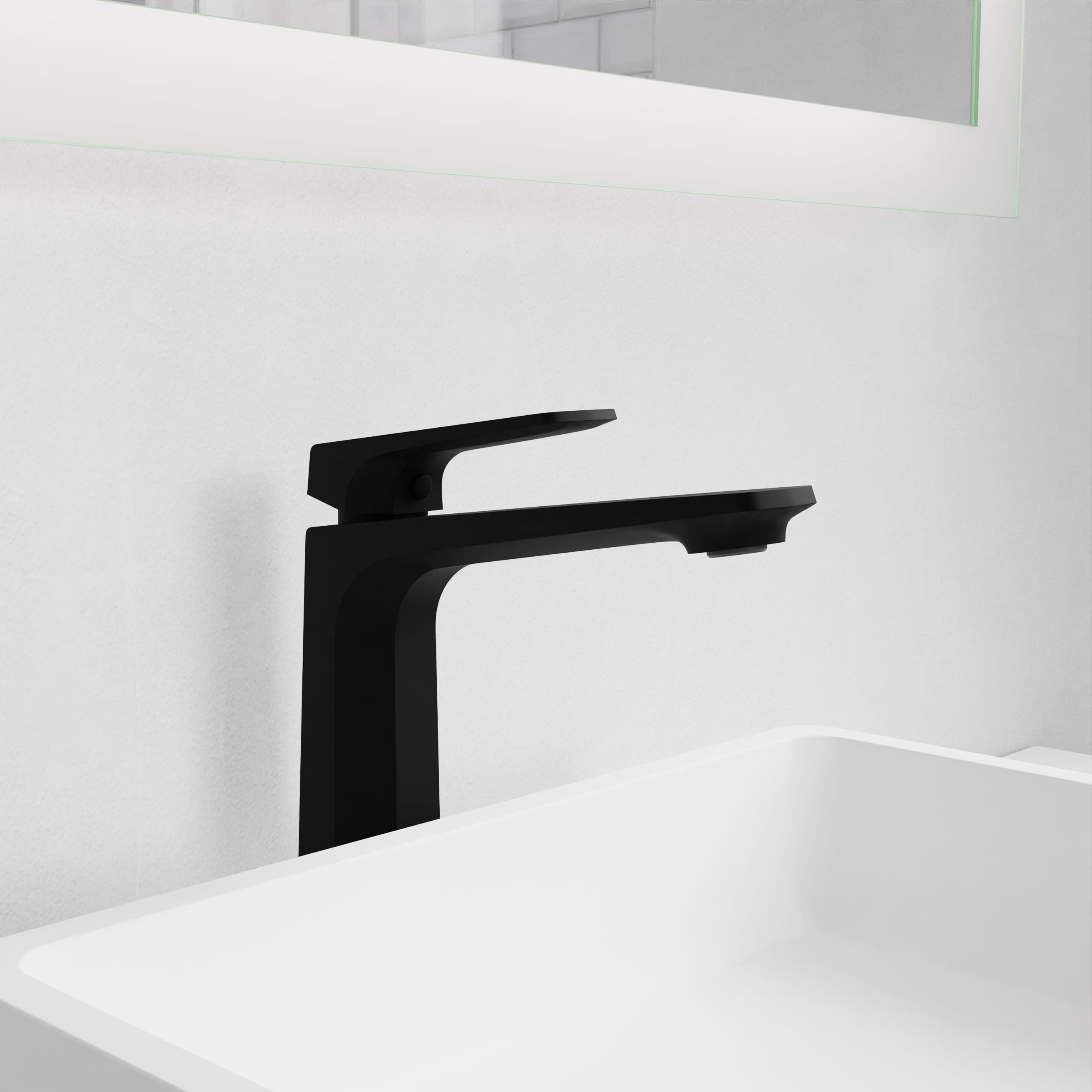 ANZZI Single Handle Single Hole Bathroom Vessel Sink Faucet With Pop-up Drain in Matte Black