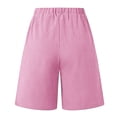thumbnail image 5 of GUACER Wide Leg Shorts for Women Casual Elastic Waist Drawstring Side Button Fashion Bermuda Shorts, 5 of 8