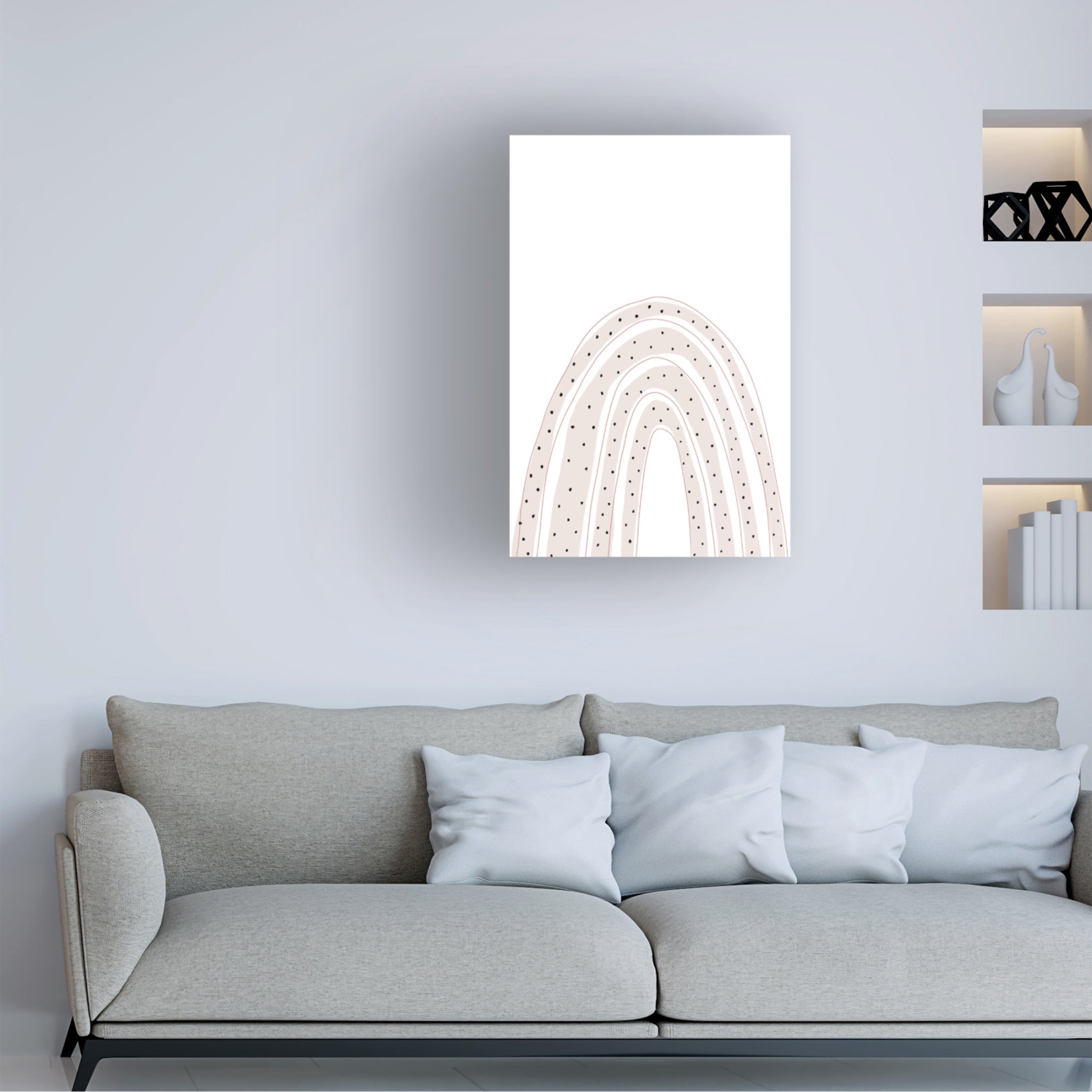 Trademark Fine Art uplusmestudio Dotted Rainbow Canvas Wall Art
