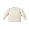 thumbnail image 1 of AMERTEER Kids Toddler Boys Girls Fall Winter Sweaters Long Sleeve Mock Neck Solid Color Knit Pullover Tops Apricot 4-5 Years, 1 of 7