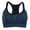 Blue, variant on LELINTA Women's Seamless Mesh Removable Cups Sports Bra High Impact Support Workout Yoga Sports Five Color