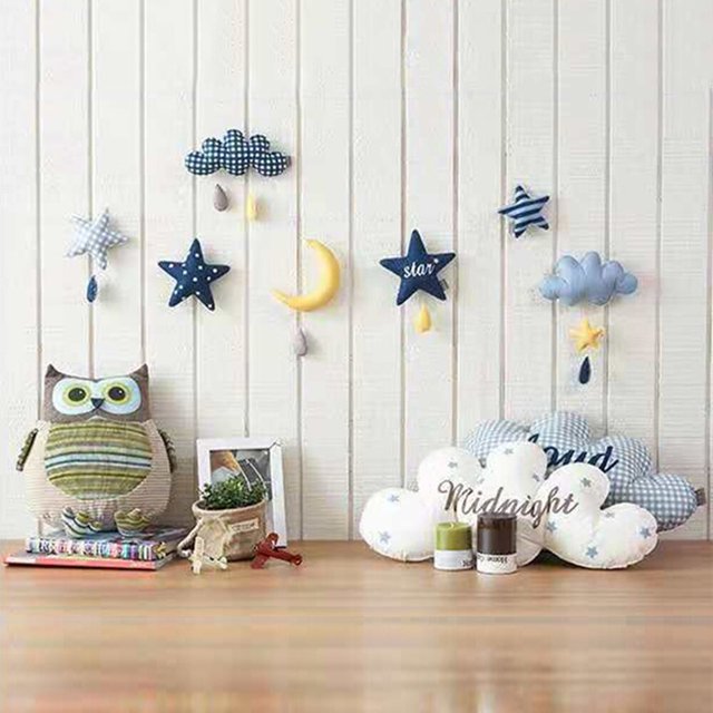 Bed Bell Baby Toys Crib Rattles Star Moon Rocket Mobile For Crib Mom Handmade Material Package Kids Holder Bed Musical Box heqiyong LED