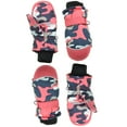 thumbnail image 1 of Gants Mitaines à Moins de 10 $ Rouges 2 Paires Enfants Bébés Garçons Filles Camouflage Hiver Chauds Imperméables Plein Air Ski Gants Enfants Mitaines à Doigts Complets Gants, 1 of 1