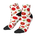 thumbnail image 2 of Bingfone Fresh Red Tomato Design Patterned Men'S Women'S Casual Cotton Socks, 2 of 9