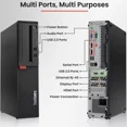 thumbnail image 2 of Restored Lenovo Windows 11 Pro Gaming Desktop PC, Intel Core i7-6700 6th Gen. 16GB DDR4 Ram, 256GB SSD + 1TB HDD, NVIDIA Graphics GTX 1050 Ti DDR5, WiFi, RGB Keyboard & Mouse (Refurbished), 2 of 8