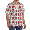 thumbnail image 2 of Naloa Sweet Red Fruit Men's Loose Fit Cuban Collar Short-Sleeve Shirt, Hawaiian Shirts, Mens Shirts Casual for Everyday Wear Outings-XX-Large, 2 of 5
