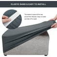 thumbnail image 7 of Yumcute Ottoman Cover Rectangle Stretch Ottoman Slipcovers for Folding Storage Footstool Soft Footrest Furniture Protector with Elastic Bottom (S, Deep Gray), 7 of 7