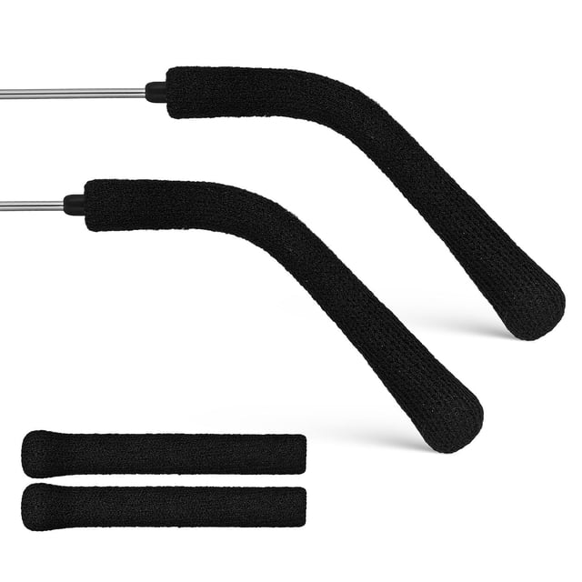 Raindrops 2Pares Almohadillas Para Patas De Gafas Negro Protector Flexible Para Evitar Daños Y Resbalar
