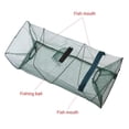 thumbnail image 4 of Toystoory Rectángulo plegable Fortalecer Nylon Malla fina Cangrejo Cesta de pescado Red de pesca Bolsa de resorte Jaula de aterrizaje fundida Pescar, 4 of 6