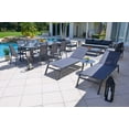 thumbnail image 2 of Juno 14-Piece Large Aluminum Combination Furniture for Patio Outdoor Combination Sofa Set, Six-Seat Dining Set, and Chaise Lounge Sets (14-Piece, Charcoal), 2 of 11