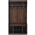 Hall Tree With 6 Hookscoat Hanger, Entryway Bench, Storage Bench, 3 In