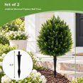 Airfind 24 Inches Artificial Cypress Topiary Ball Tree Set with Ground ...