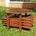 thumbnail image 2 of International Caravan Highland 5 Piece Wood Patio Dining Set, 2 of 2