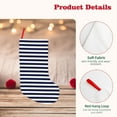 thumbnail image 4 of Goofa Navy Blue And White Stripes for Christmas Stockings, 18inch Xmas Hanging Stocking Decorations for Christmas Party Family Decor, 4 of 7