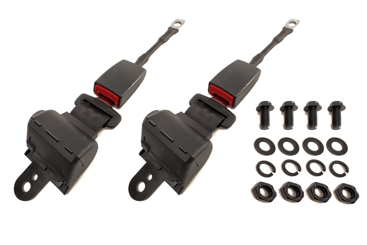 (2) Universal Retractable Seat Belt Kit for Club Car, Yamaha, EZGO Golf