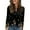 Black, variant on Women's Casual Round Neck Pullover Long Sleeve T-Shirt Top with All Over Ditsy Floral Print, Elegant and Comfortable Blouse for Spring and Summer Season,Black,L