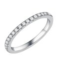 thumbnail image 1 of Anillo SMILEST Moissanite Eternity de plata bañada en oro blanco de 14 quilates, 1 of 8