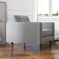 thumbnail image 3 of Harriet Fauteuil d'Appoint en Velours Style Mobilier Moderne du Milieu du Siècle en Gris, 3 of 5