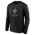thumbnail image 2 of Men's Black New Orleans Saints Logo Team Lockup Long Sleeve T-Shirt, 2 of 3