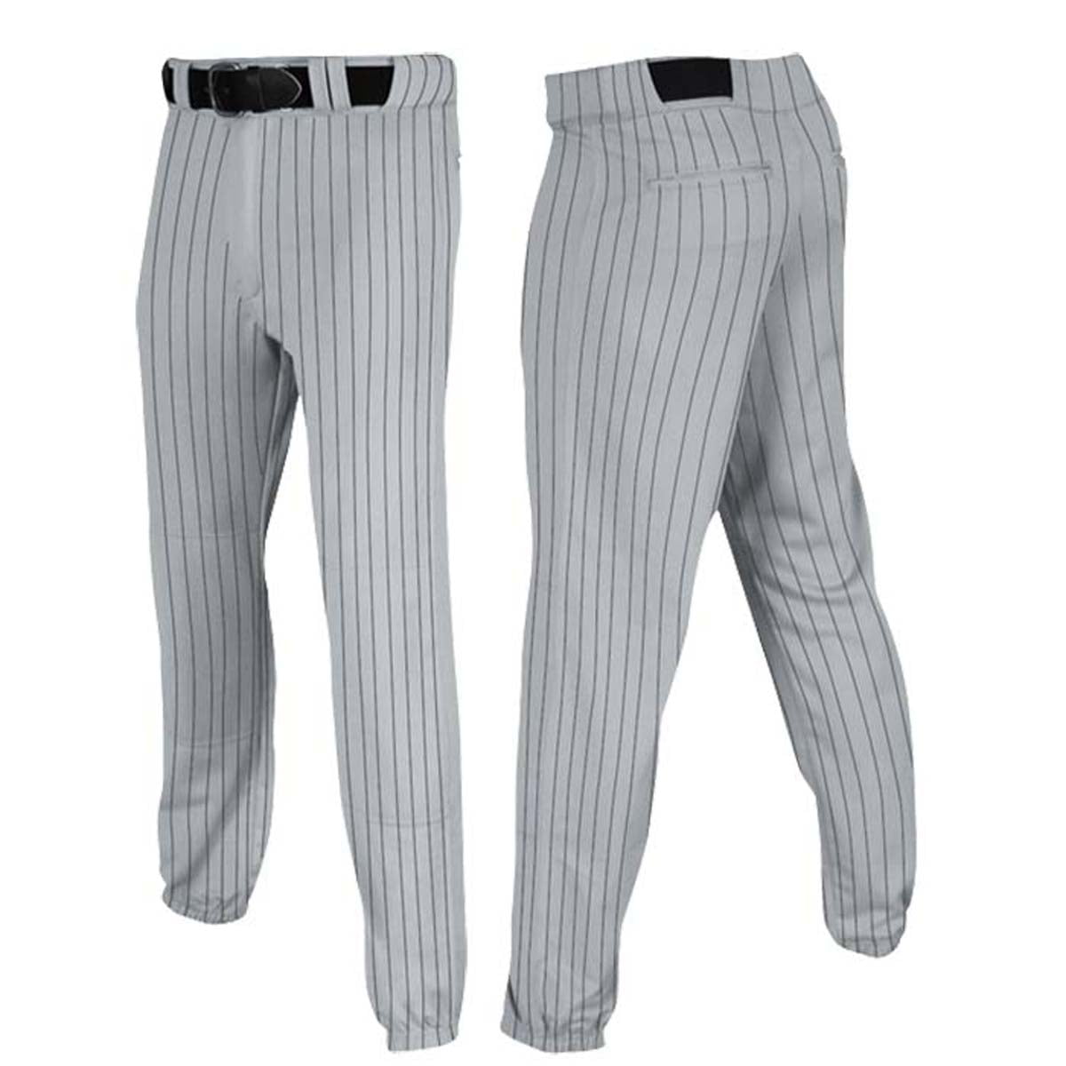 Champro 14oz Poly Warpknit Pinstripe Youth Pant, Boy's, Size: MD, Gray