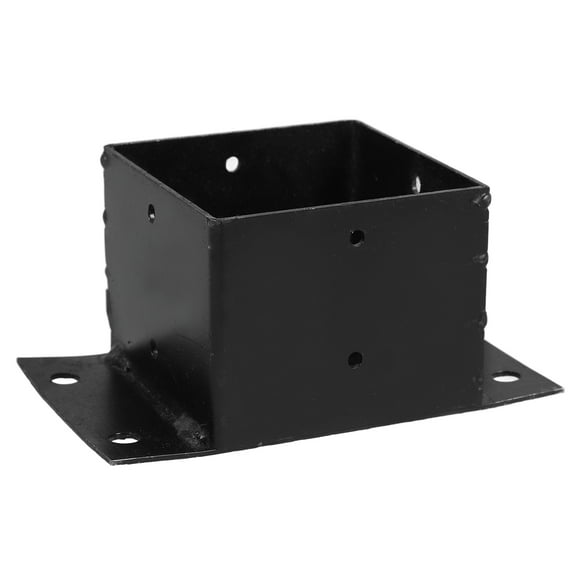 Outdoor Aluminum Fence Bracket For Deck Railing System Adjustable Post Protector Base Black Railing Post Covers And Metal Fence Post Brackets