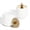 White, variant on 2 Pack Ceramic Qtip Holder Dispenser with Gold Lids, White Apothecary Jars Bathroom Vanity Organizer for Home Decor - Bathroom Canister for Cotton Swabs, Rounds, Balls, Makeup Sponges, Bath Salts