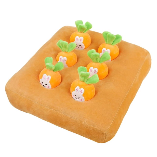 Esquirla Jouet Fruit pour Enfants Jeu de Simulation Poupée Mini Oreiller Jeu de Rôle Interactif Parent-Enfant Cadeau pour Filles Carotte