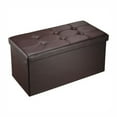 thumbnail image 1 of Gravitti Banc de Rangement en Similicuir Tufté de 30 Po - Marron, 1 of 1