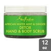SheaMoisture African Water Mint Ginger Hand+Body Scrub Detox 12 OZ