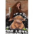 thumbnail image 3 of Highland Cow Throw for Girls Woman Just A Girl Who Loves Highland Cow Throw Blanket Super Soft Premium Flannel Cow Print Blanket Perfect for Sofa Bed Camping 50" x 40"-S, 3 of 6