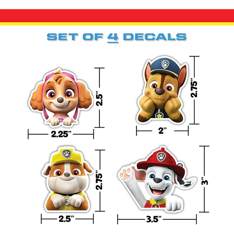 Paw Patrol Peeking Decals - Set of 4 Paw Patrol Stickers for Kids and  Adults - Vinyl Decals for Laptop, Tumbler, Water Bottle, Vehicles -  Nickelodeon Stickers 