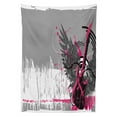 thumbnail image 3 of Ambesonne Music Tablecloth Rectangular Table Cover, Emo Rock Trippy Grunge, 60"x90", Dimgrey Hot Pink, 3 of 4