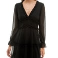 thumbnail image 4 of B. Smart Long Sleeve Ruffled V Neck Dress, 4 of 4