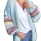 thumbnail image 5 of Cárdigan de mohair de rayas de colores llamativos para otoño e invierno, chaqueta de punto de Europa y Estados Unidos, cárdigan de mujer, 5 of 5