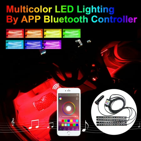 Addmotor Car Atmosphere Rgb Led Light Strips Kit For Interior Addmotor Car Atmosphere Rgb Led Light Strips Kit For Interior Phone Music Control Multicolor Lighting
