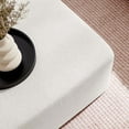 thumbnail image 6 of Callum Large 28" Square Woven Heathered Fabric Upholstered Ottoman, 6 of 9