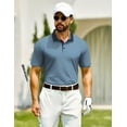 thumbnail image 4 of Thrilos Mens Shirts Casual Short Sleeve Golf Polo Shirts Print Performance Dry Fit Shirt, 4 of 7