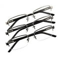thumbnail image 2 of Design Optics Foster Grant Metal Semi-Rimless Rectangular +1.25 Reading Glasses, 2 of 4