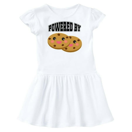 

Inktastic Powered by Cookies Gift Toddler Girl Dress