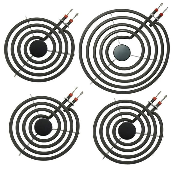 MP31YA Electric Range Burner Element Unit Set Including MP15YA 6" and MP21YA 8" - 4 Pack for Whirlpool Hardwick Kenmore Maytag Stove