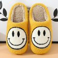 thumbnail image 1 of Smiling Face Plush Cotton Slippers Female Home Cute Thick-soled Cartoon Non-slip, 1 of 4