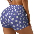 thumbnail image 2 of Qekee Daisies Flowers Women Workout Shorts, Sports shorts, Scrunch Butt Lifting Gym Shorts, Breathable Soft - Small, 2 of 9