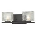 thumbnail image 1 of Z-Lite 3026-2V Bronze Frame Finish 2-Light Vanity Light Glass, Clear, 1 of 1