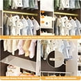 thumbnail image 3 of Homieasy Closet System - 4.75-8FT Closet Organizer System with Wooden Drawers & Cube Storage Organizer, 96" Closet Systems with Cuttable Hanging Shelvings for Nursery, White, 3 of 7